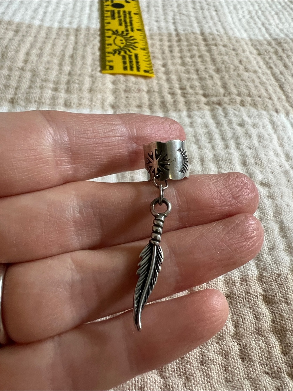 Feather Dangle Ear Cuff